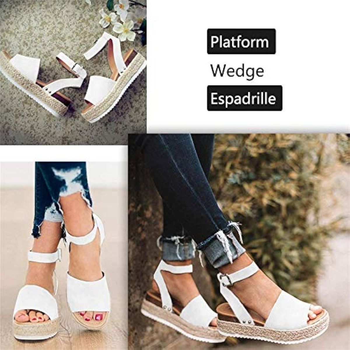 EDWINAYY - Sandalia Casual Mujer Hermosas Moda Varios Coloresverano