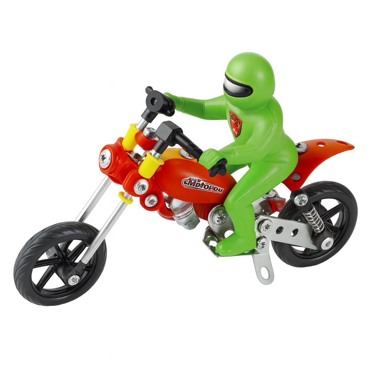 METAL GEAR - Moto Metálica Armable 113 Piezas con Herramientas