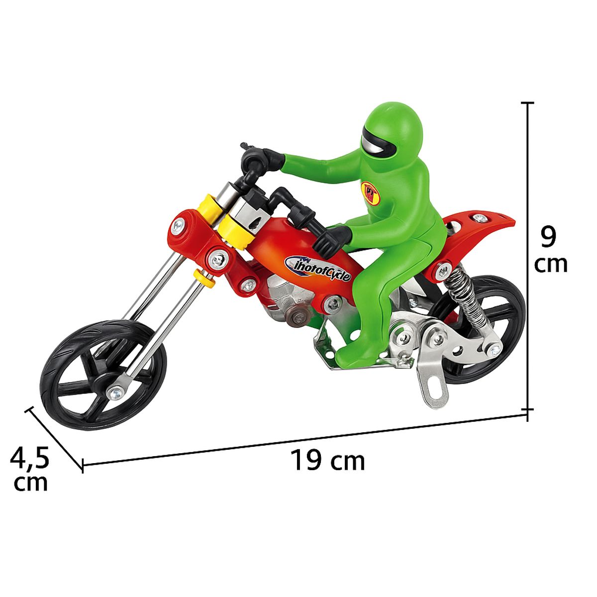 METAL GEAR - Moto Metálica Armable 113 Piezas con Herramientas