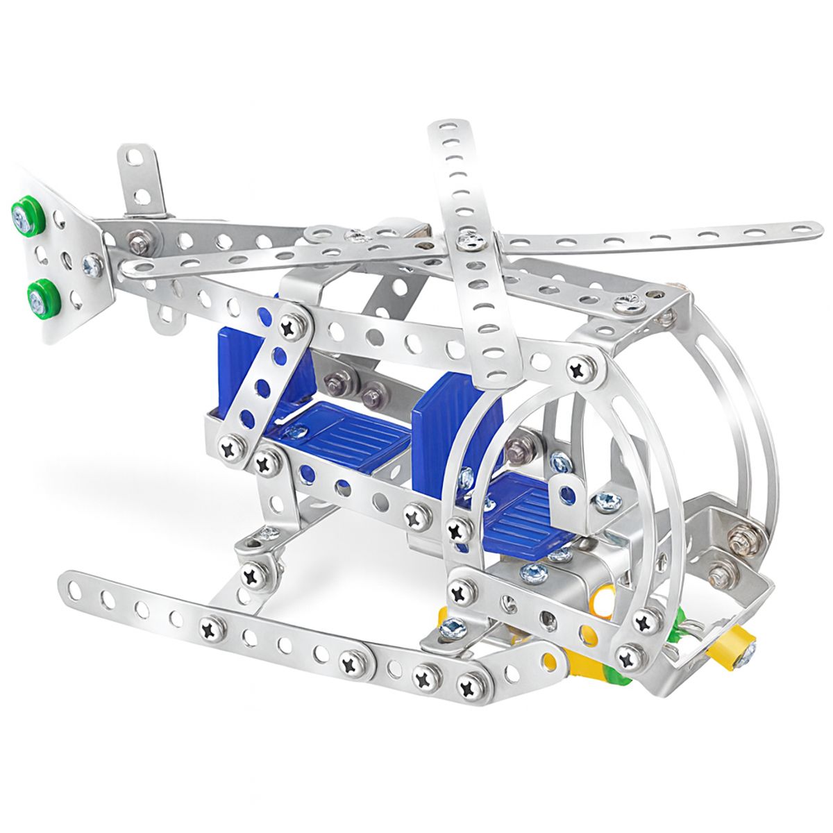 METAL GEAR - Helicóptero Metálico Armable 175 Piezas con Herramientas