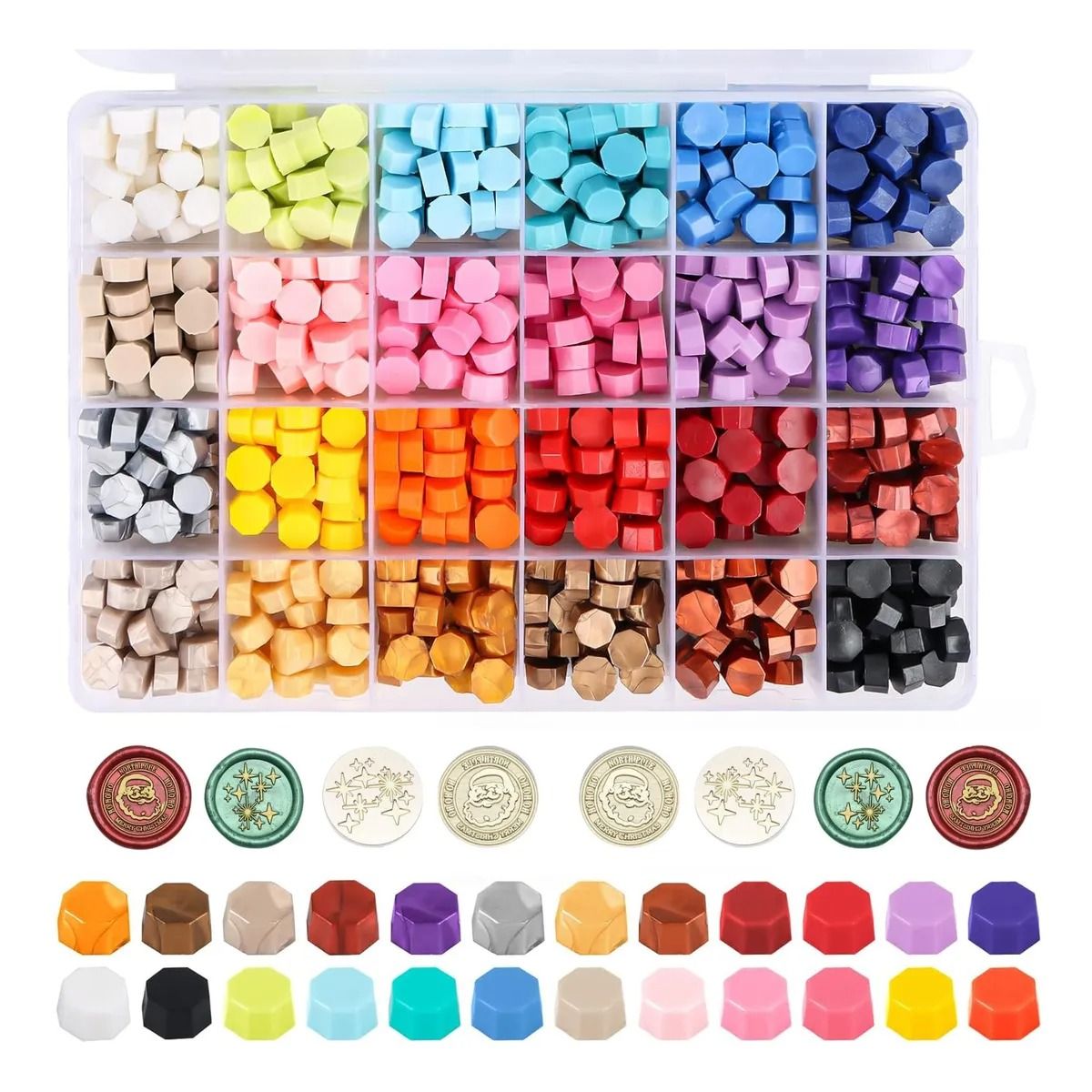 GENERICO - Set 24 Cera Lacre Para Sellos Timbres Vintage Decoración