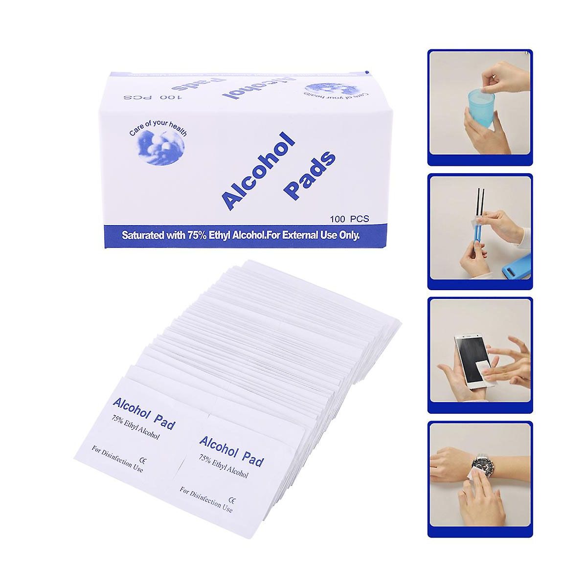 EDWINAYY - 100 Toallitas Limpiadoras De Lentes Prehumedecidas Envueltas