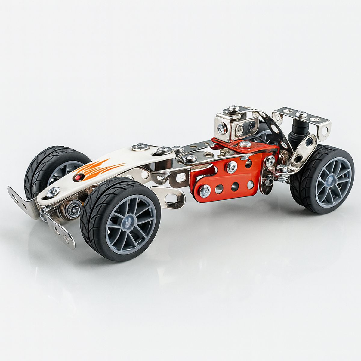 METAL GEAR - Auto de Carreras Metálico Armable 105 Piezas