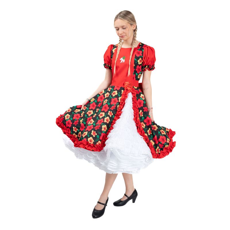 FROM MEIGGS - Vestido De Huasa China Niñas Fiesta Patrias Talla 3 A 12
