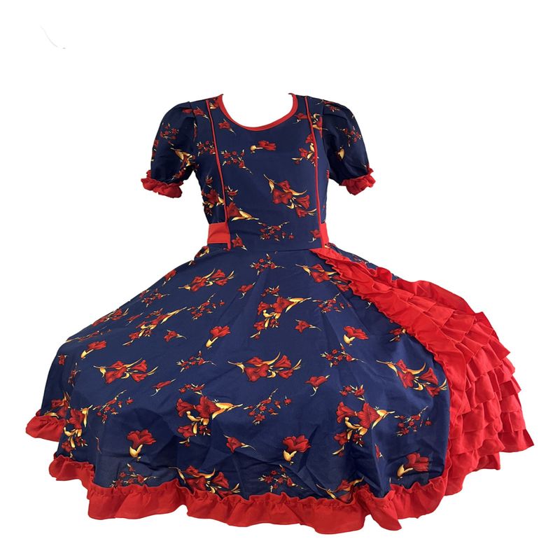 FROM MEIGGS - Vestido De Huasa China Adulto Mujer Niñas Fiesta Patrias