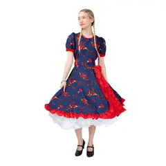 FROM MEIGGS - Vestido De Huasa China Adulto Mujer Niñas Fiesta Patrias