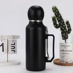 GENERICO - Termo de Acero Inoxidable 304 - 1300ml Mate Negro para Casa