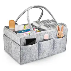 GENERICO - Organizador De Pañales Cesta De Fieltro De Pañales Para Bebé