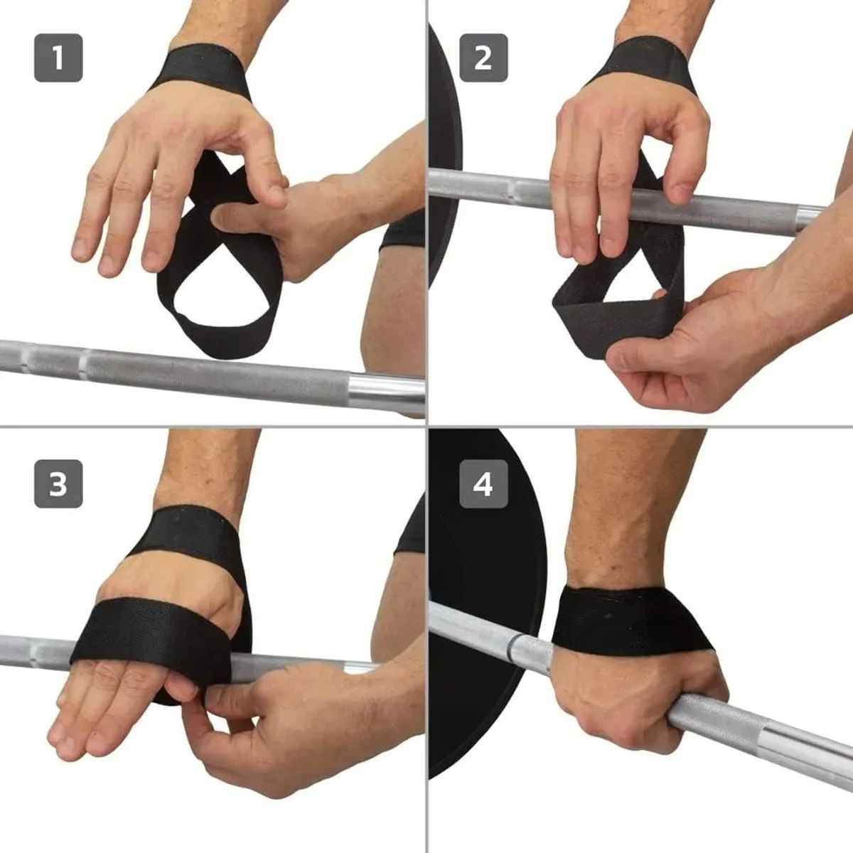 GENERICO - Muñequeras Lifting Straps Correa Para Levantamientos Forma 8