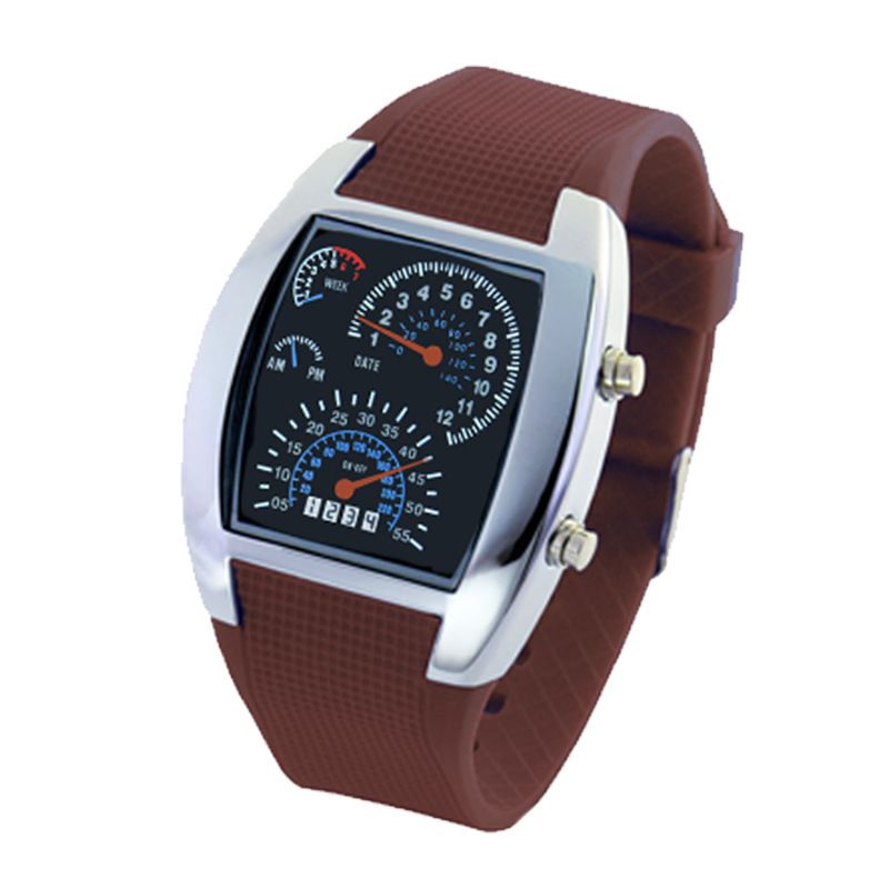 EDWINAYY - Reloj De Pulsera Color De Cuerpo Negro Esfera Negra Digit