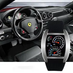 EDWINAYY - Reloj De Pulsera Color De Cuerpo Negro Esfera Negra Digit