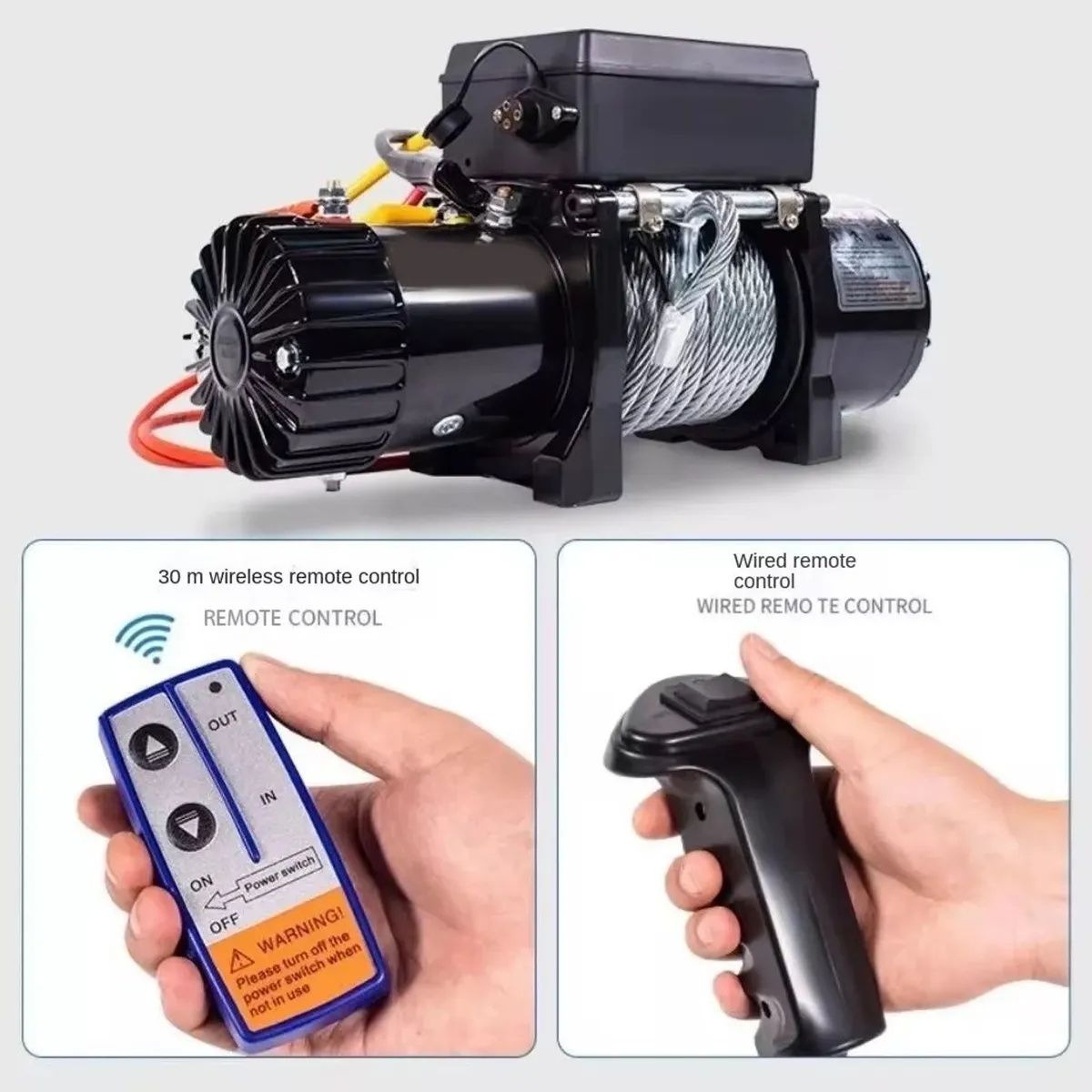 Winche Eléctrico 3500Lbs1588KG 12v Control Remoto, marca KUANGYE - Foto 2