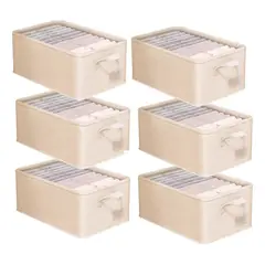 EVERSO - Set De 6 Cajas Organizadoras Plegables Closet Ropa