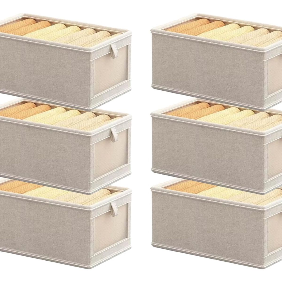 EVERSO - Set De 6 Cajas Organizadoras Plegables Closet Ropa