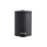 Basurero 3Lt Acero Inox Cierre Suave - Negro