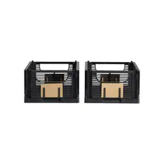DAY - Set 2 Cajas De Almacenamiento Plegable 25 X 17 X10 cm - Negro
