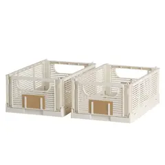DAY - Set 2 Cajas De Almacenamiento Plegable 25 X 17 X10 cm - Blanco