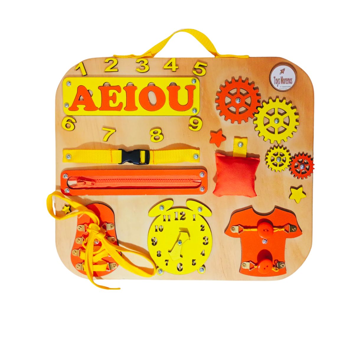 GENERICO - PANEL SENSORIAL DESCUBRE Y APRENDE 35X40 CMS