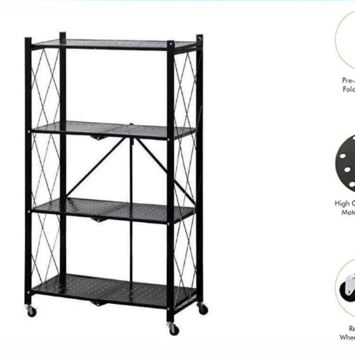 GENERICO - Estante Móvil Carrito Organizador Multiuso De 4 Niveles
