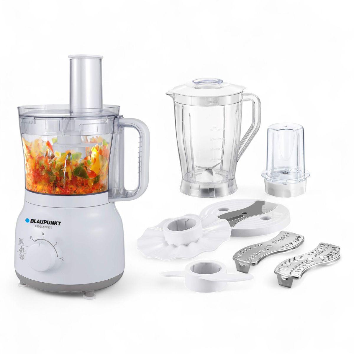 BLAUPUNKT - Kit Procesador de Alimentos Pro Blade 3en1  850W Dual Speed.