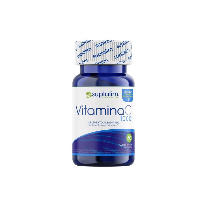SUPLALIM - Vitamina C1000 mg – Inmunidad y Protección Antioxidante 60 Comprimidos