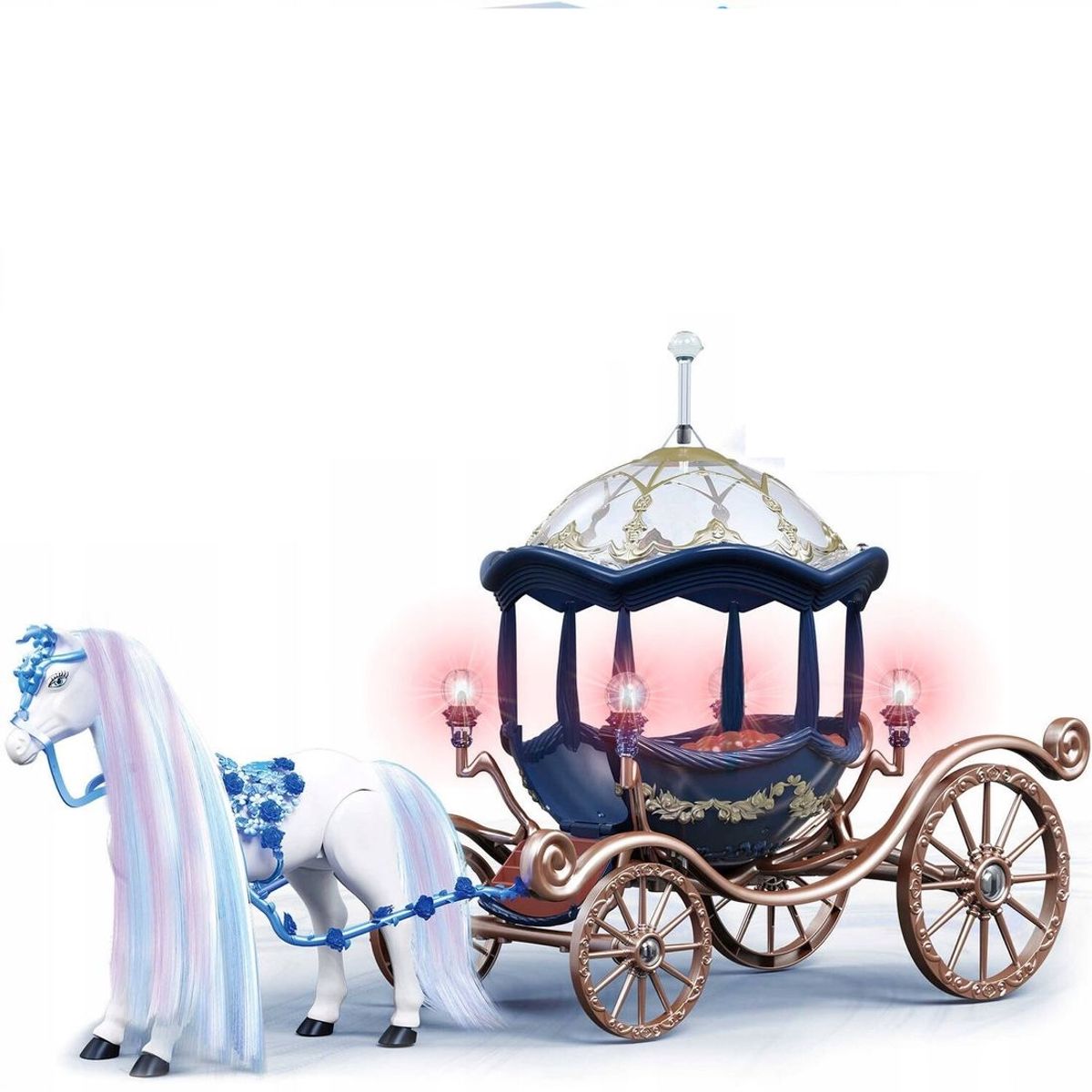 GENERICO - Muñeca Princesa Con Carruaje De Luces Y Caballo
