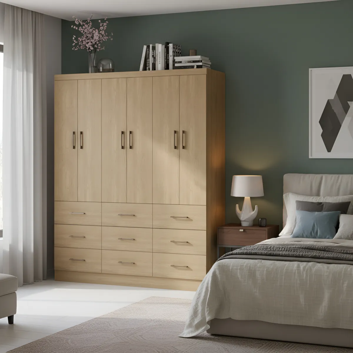 EXIT - Clóset 6 Puertas 9 Cajones 150x182x40 cm