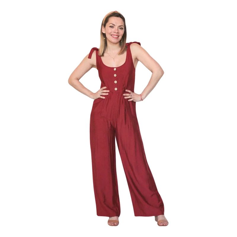 MPROPIA - Enterito Palazzo Mujer Elegante Y Cómodo Con Bolsillos 166