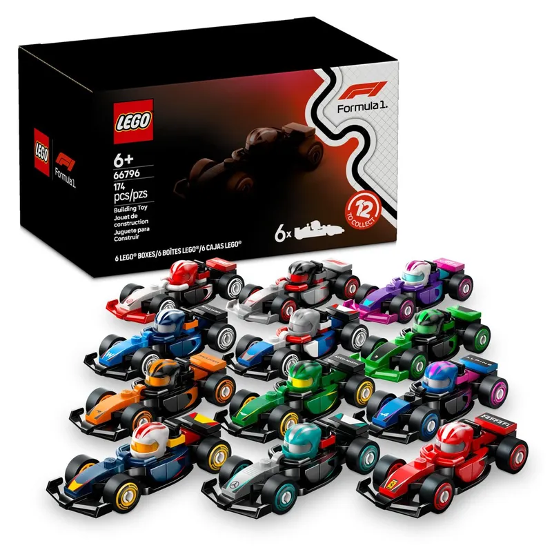 LEGO - LEGO Set Construcción Autos Carreras F1 6-Pack - Caja