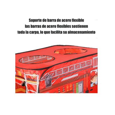Imagen 2 del producto Carpa Infantil De Bombero Plegable Para Niños Niñas