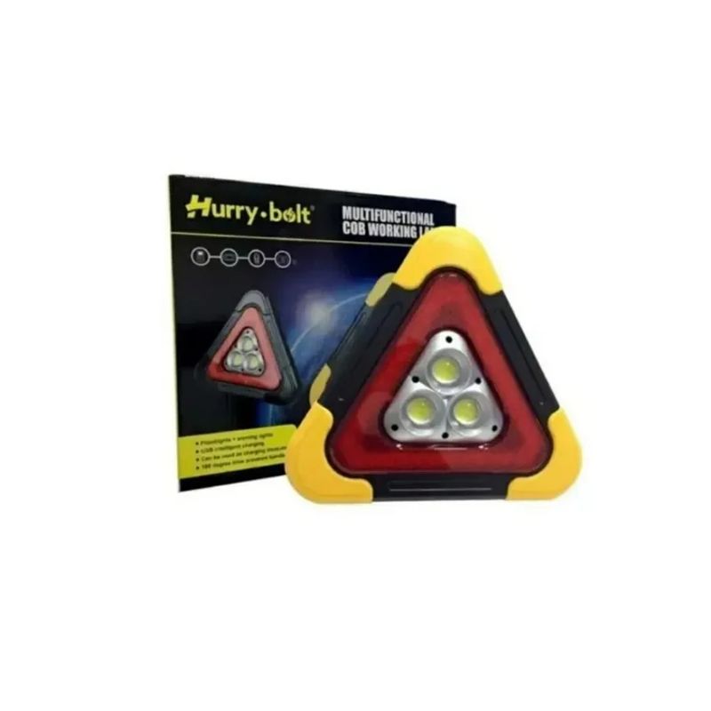 GENERICO - Luz Triángulo De Emergencia Recargable 3 Led Multifuncional