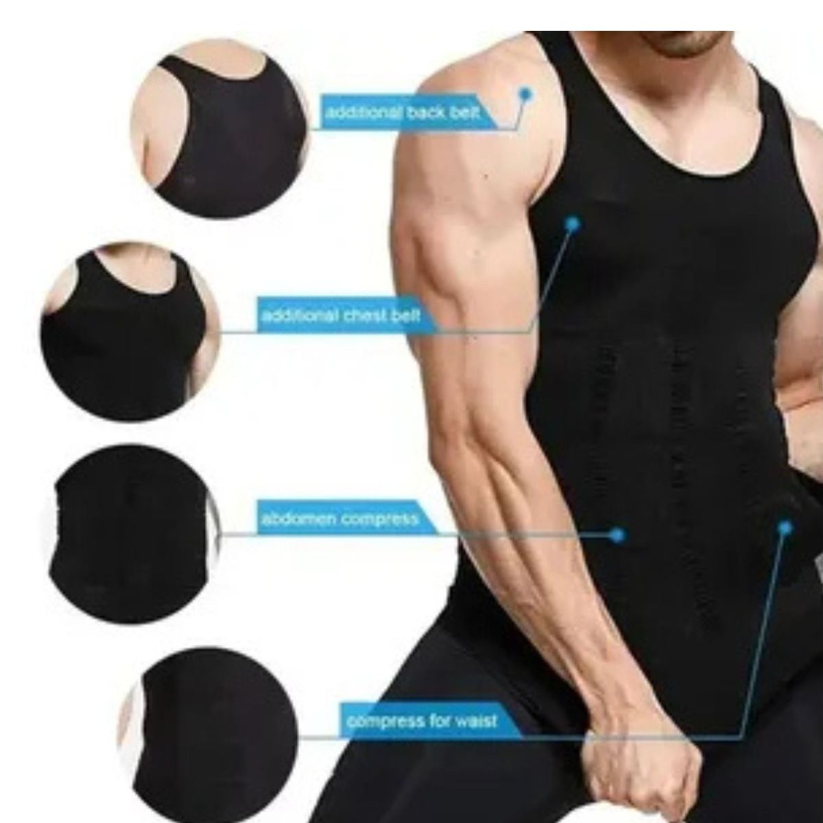 LOOK SHOP - Faja De Compresión Para Hombre Tipo Musculosa Reductora.  310