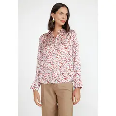 CANADIENNE - Blusa Mujer Estampada Naranjo
