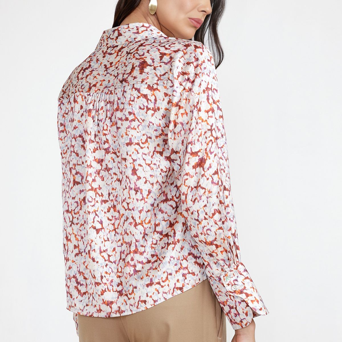 CANADIENNE - Blusa Mujer Estampada Naranjo