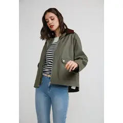 CANADIENNE - Parka 3 en 1 Mujer Algodón y Poliéster Oliva
