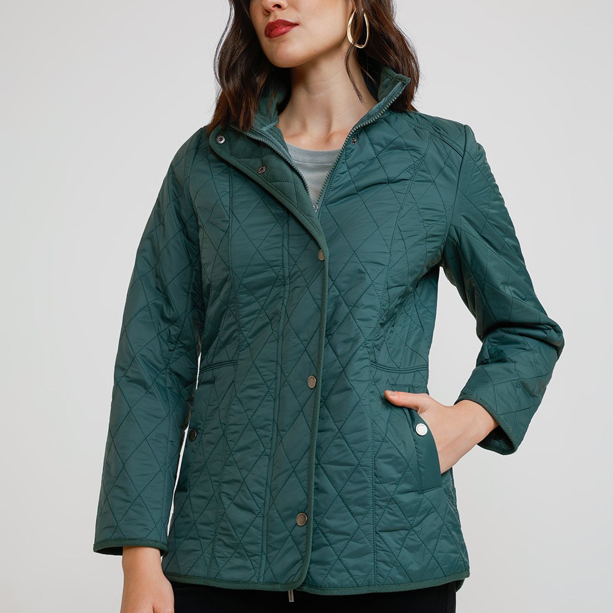 CANADIENNE - Parka Ligera Mujer Nylon Verde Canadienne