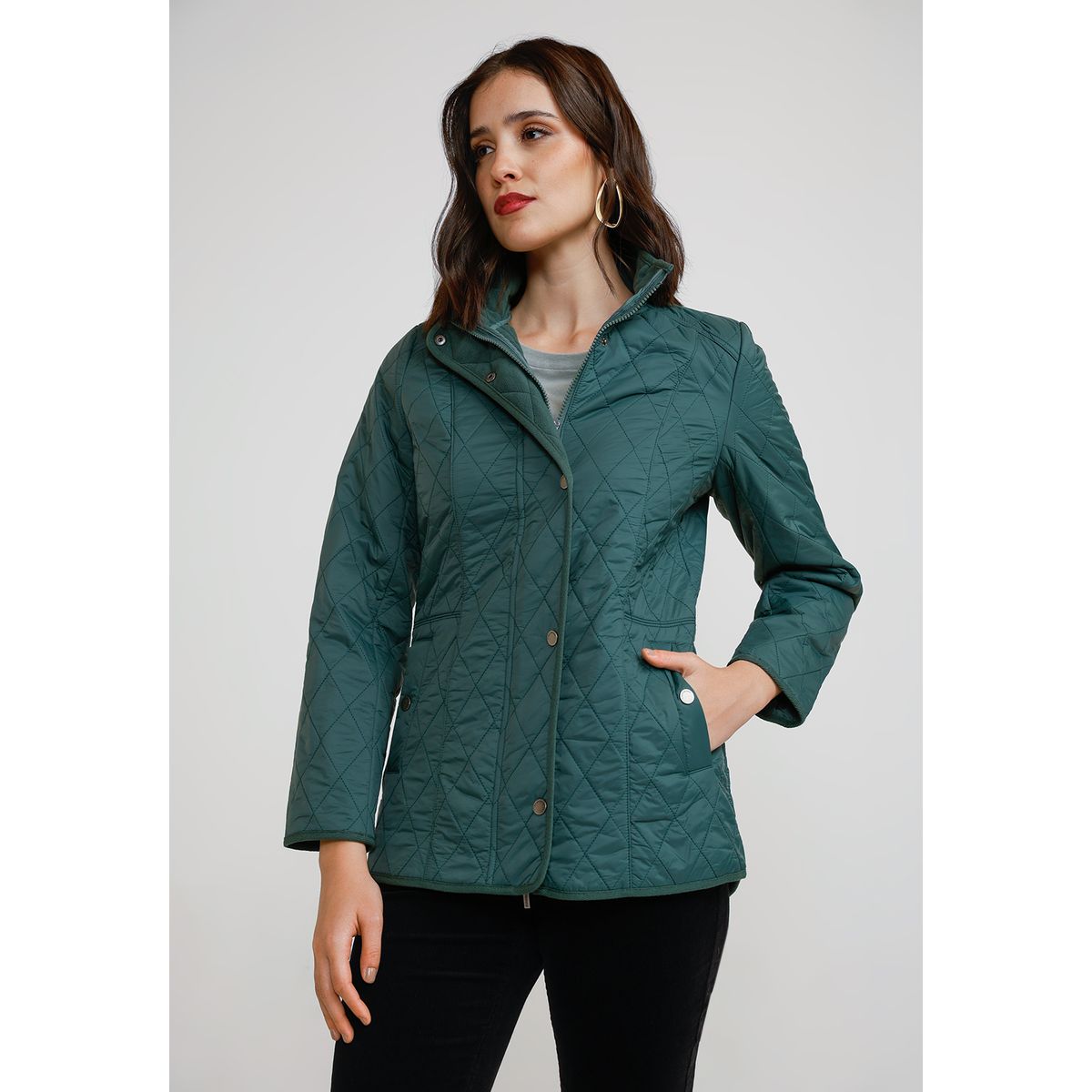 CANADIENNE - Parka Ligera Mujer Nylon Verde Canadienne