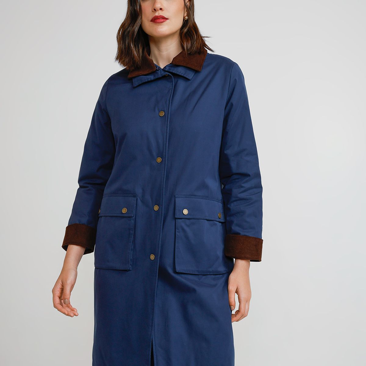 CANADIENNE - Parka Larga Mujer Colomba Azul