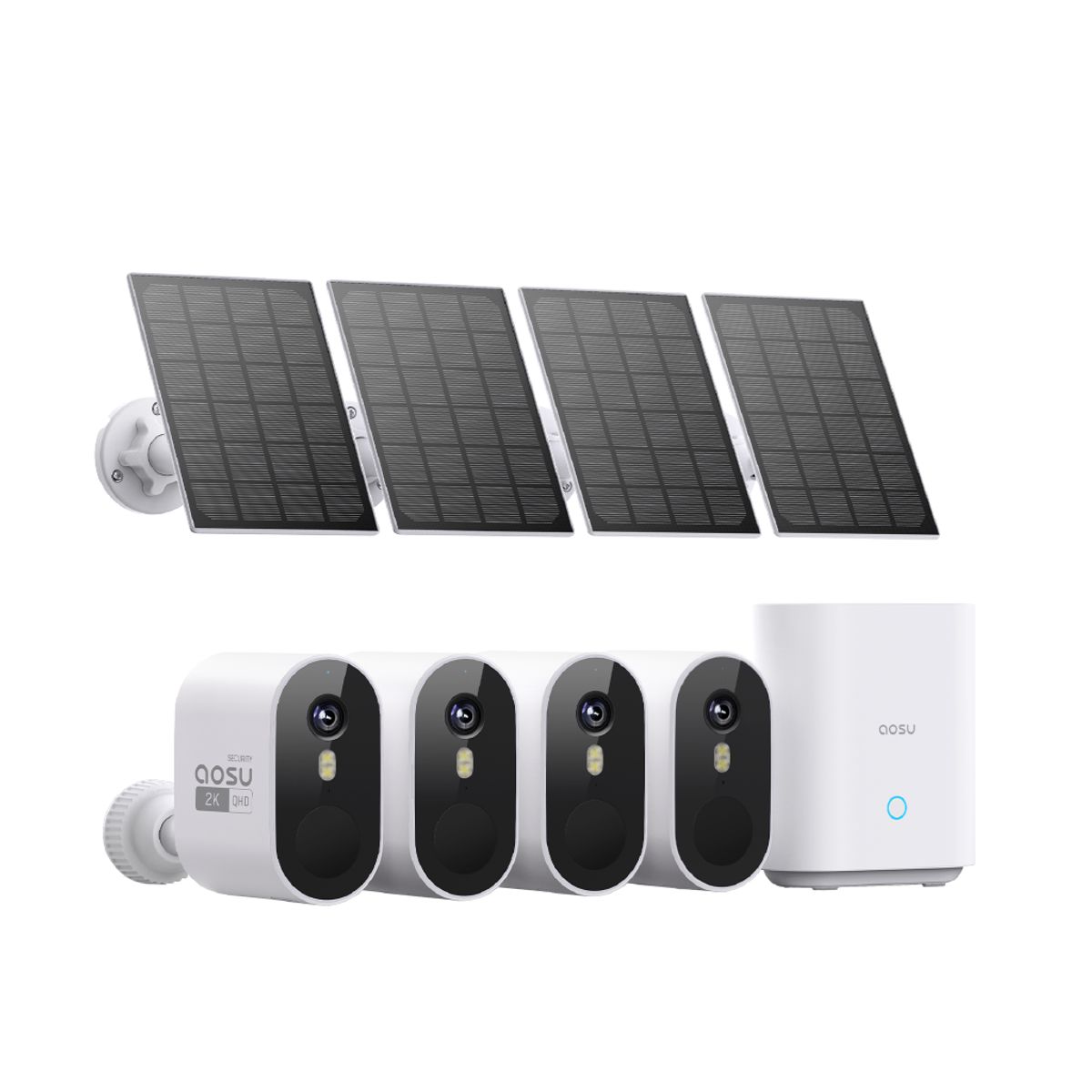 AOSU - Camaras SolarCam System Pro - 4 Cámaras Resolución 2K