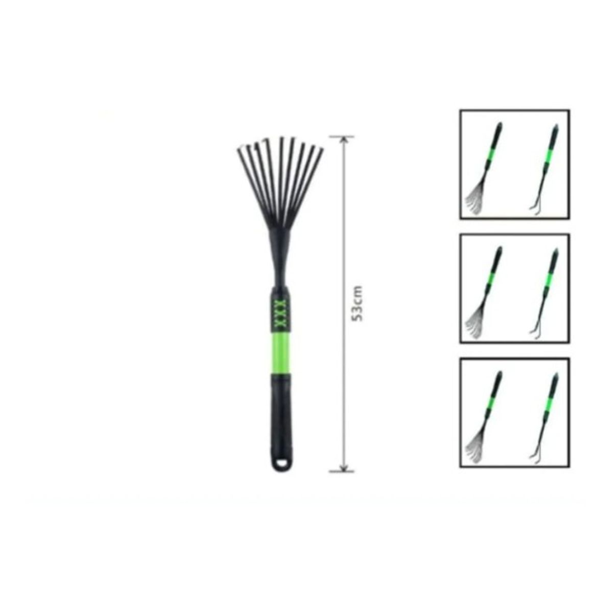 GENERICO - Parrilla De Paja Con Mango De Plastico 53 Cm Jardineria