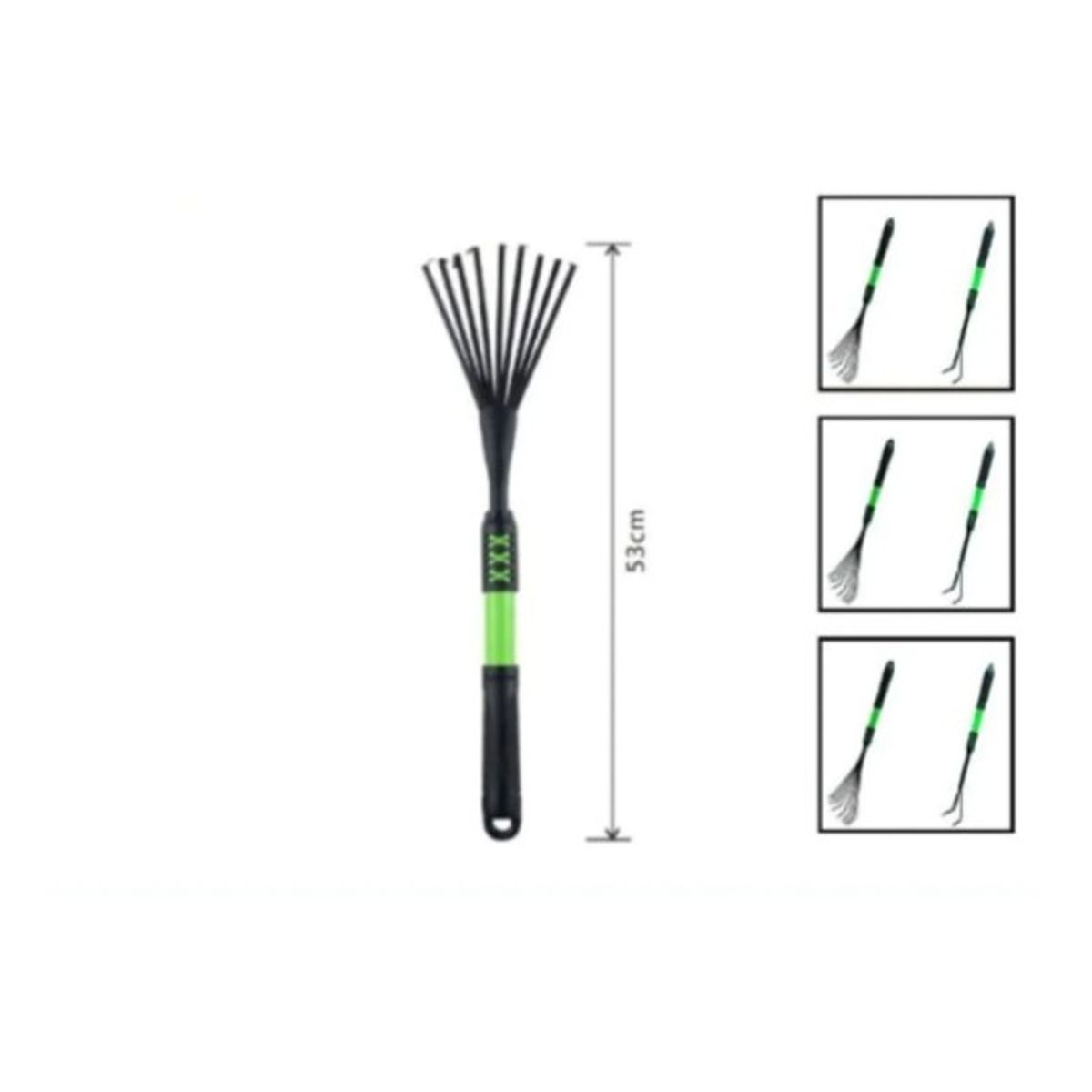 GENERICO - Parrilla De Paja Con Mango De Plastico 53 Cm Jardineria