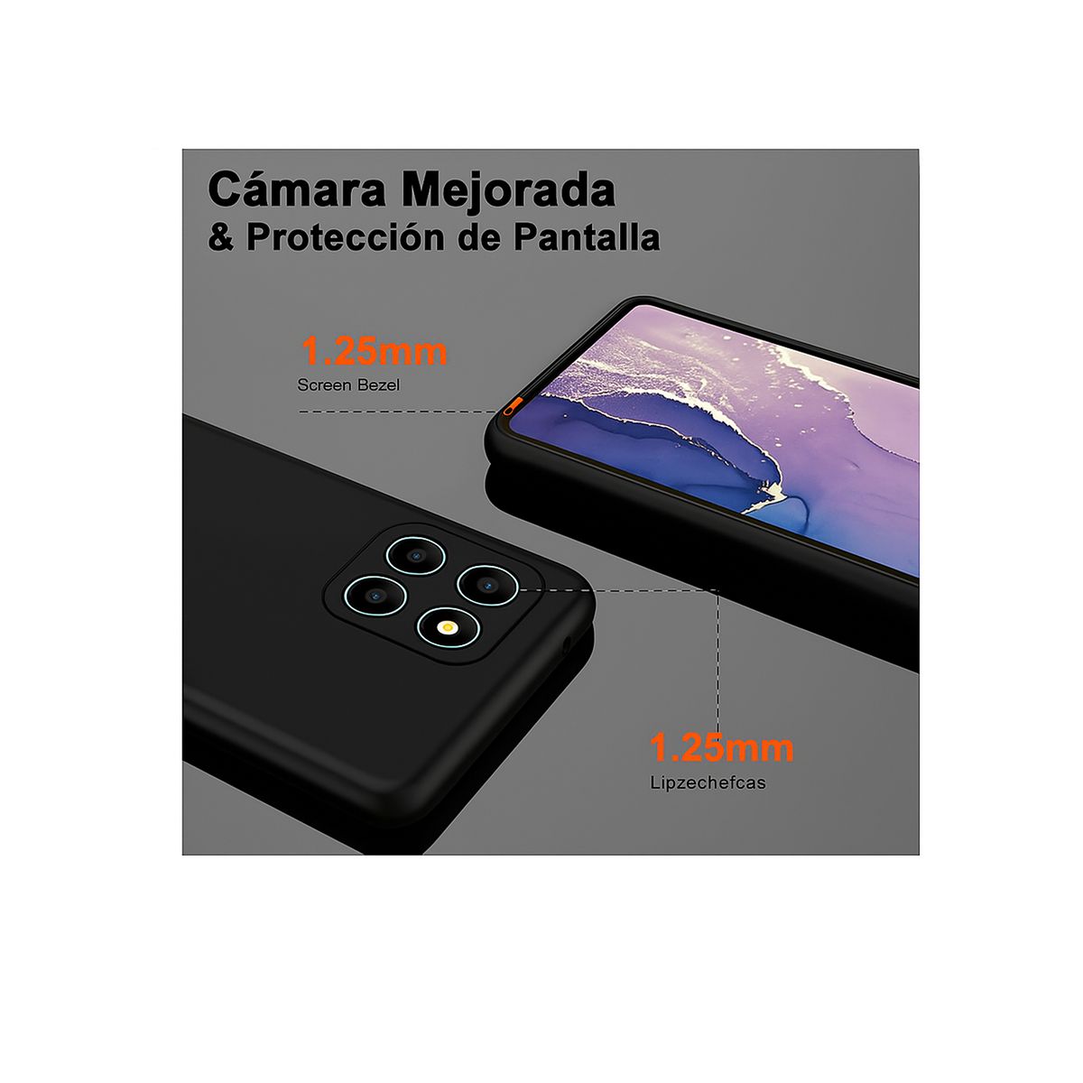 JOIGO - Carcasa Funda Para Honor X5B/X5B Plus Goma Morado