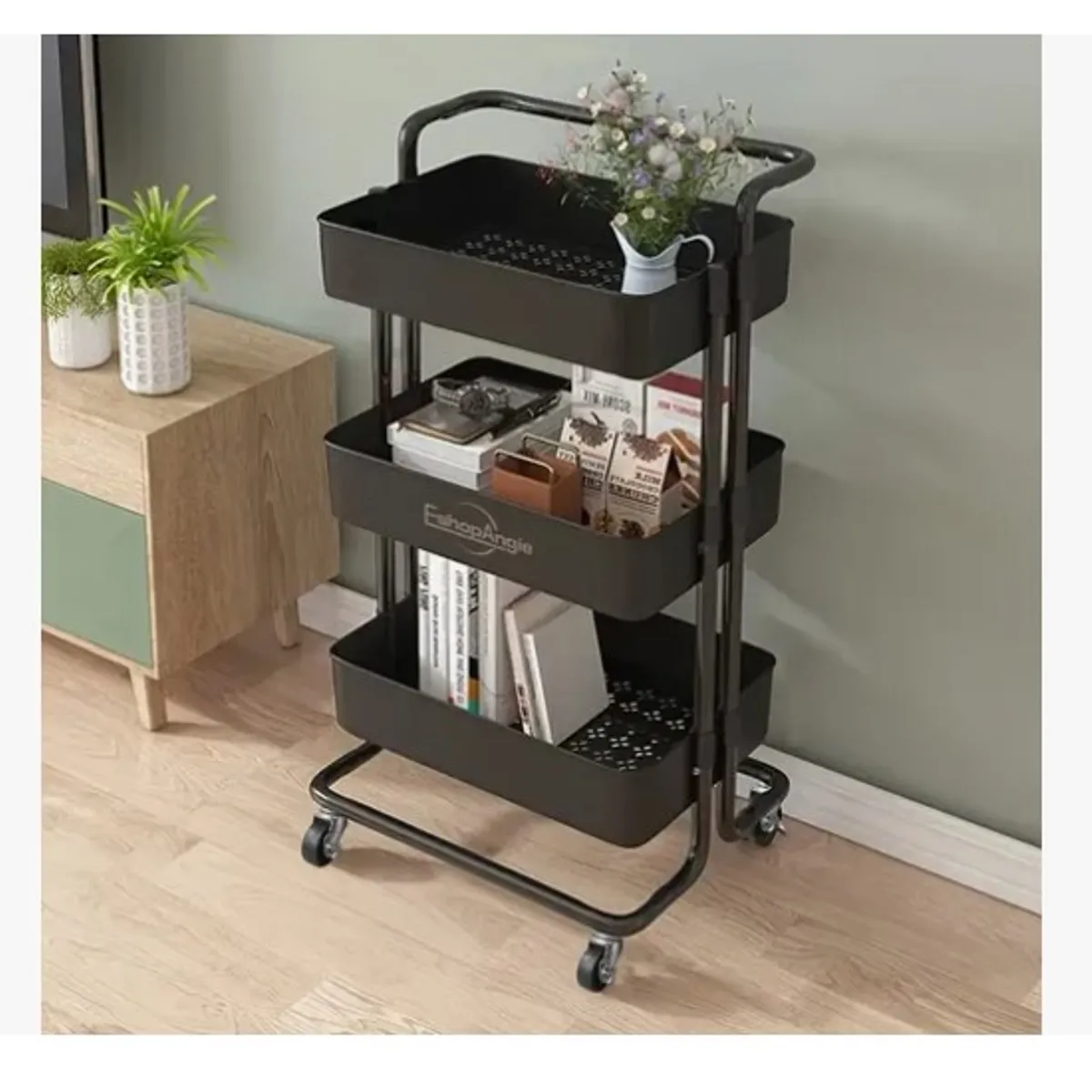 OFERTABKN - Carrito Organizador Con Ruedas Asas Multiuso 3 Niveles