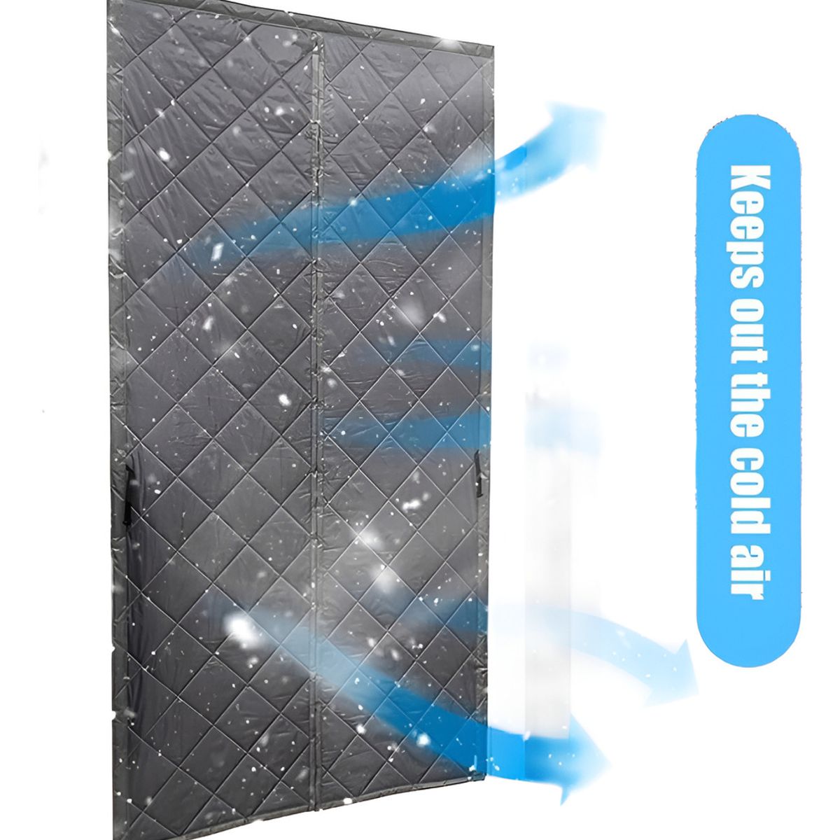 BLOCKADE - Cortina De Puerta Con Aislamiento Térmico Magnético De Tela 120x210cm