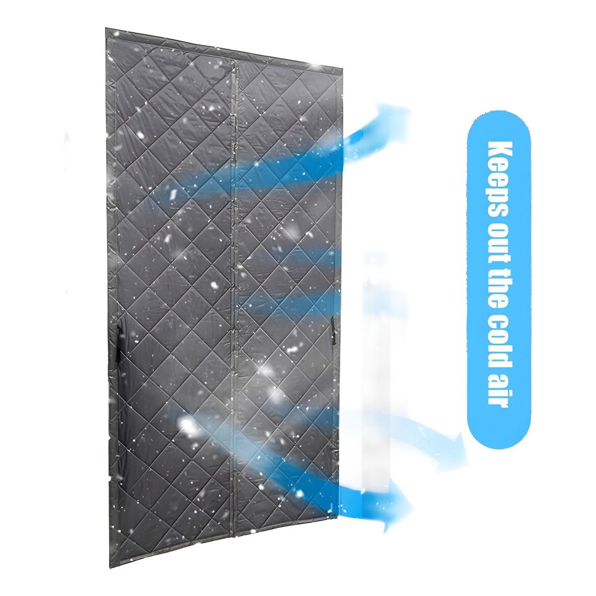 BLOCKADE - Cortina De Puerta Con Aislamiento Térmico Magnético De Tela 120x210cm