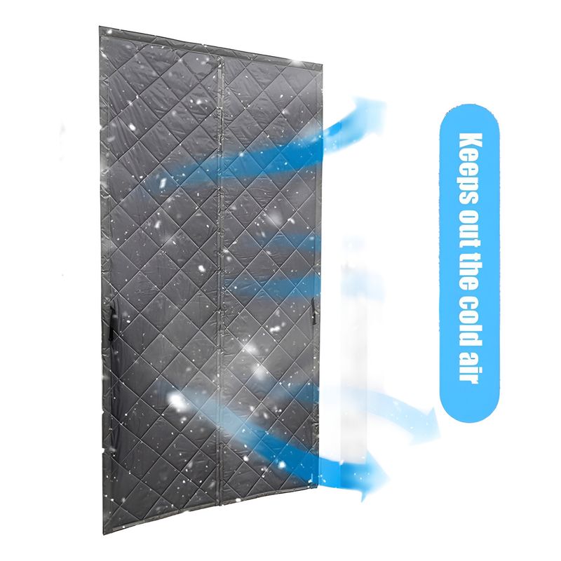 GENERICO - Cortina De Puerta Con Aislamiento Térmico Magnético De Tela 120x210cm