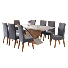 DI PORETTI - Juego de Comedor Glamour 8S