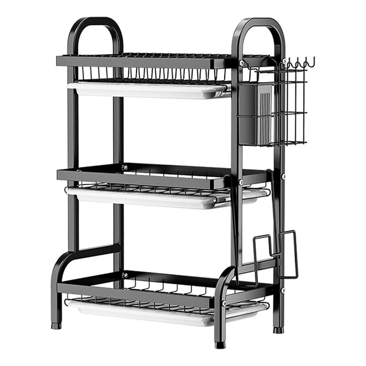 GENERICO - Escurridor De Loza Platos De Acero Inoxidable De 3 Niveles