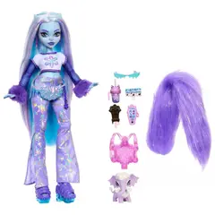 MONSTER HIGH - Muñeca Abbey Bominable su mascota mamut Tundra