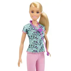 BARBIE - Muñeca enfermera uniforme médico y estetoscopio